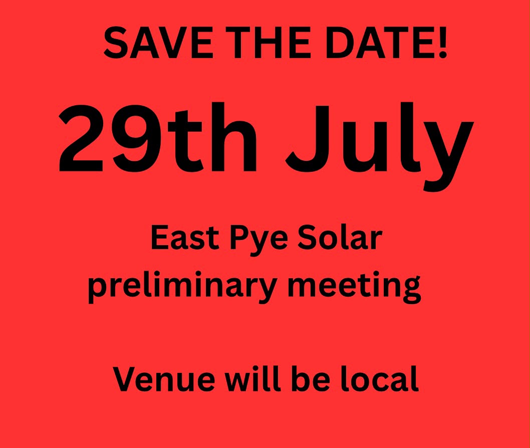 East Pye Solar preliminary meeting – 29th July